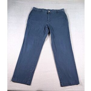 Vineyard Vines Men Chino Pants 38x30 Blue Stretch Flat Front Casual Preppy Golf